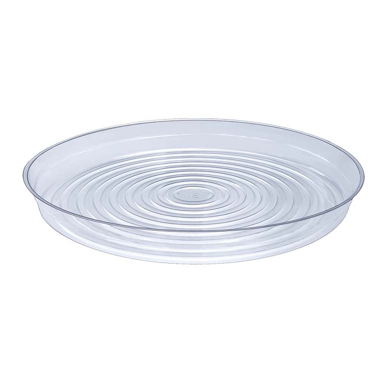 16 Inch Clear Vinyl Saucer 10 per pack - 100 per case - Decorative Planters